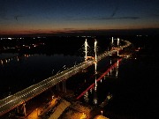 Подсветка моста через Оку