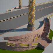Astana. M-2 Bridge. Alternative architectural solution. The architect: Irina Golysheva