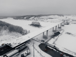 В Кемеровской области на мосту через Томь завершён шестой этап надвижки металлоконструкций пролётного строения 