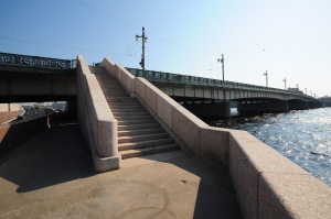 Traffic Junction at the Right-Bank Ramp of Liteiny Bridge across the Neva River