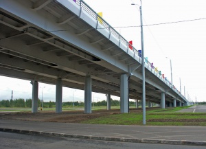 Транспортная развязка на пересечении Индустриального пр. с железнодорожными путями на перегоне Пискаревка – Ржевка