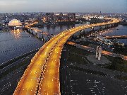 Construction of a new bridge to Krestovsky Island aligned with Yakhtennaya Street (Yakhtenny bridge)